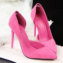 Women Pumps Fashion Sexy High Heels Shoes Women Pointed Toe Thin Heel Red Bottom Ladies Wedding Shoes