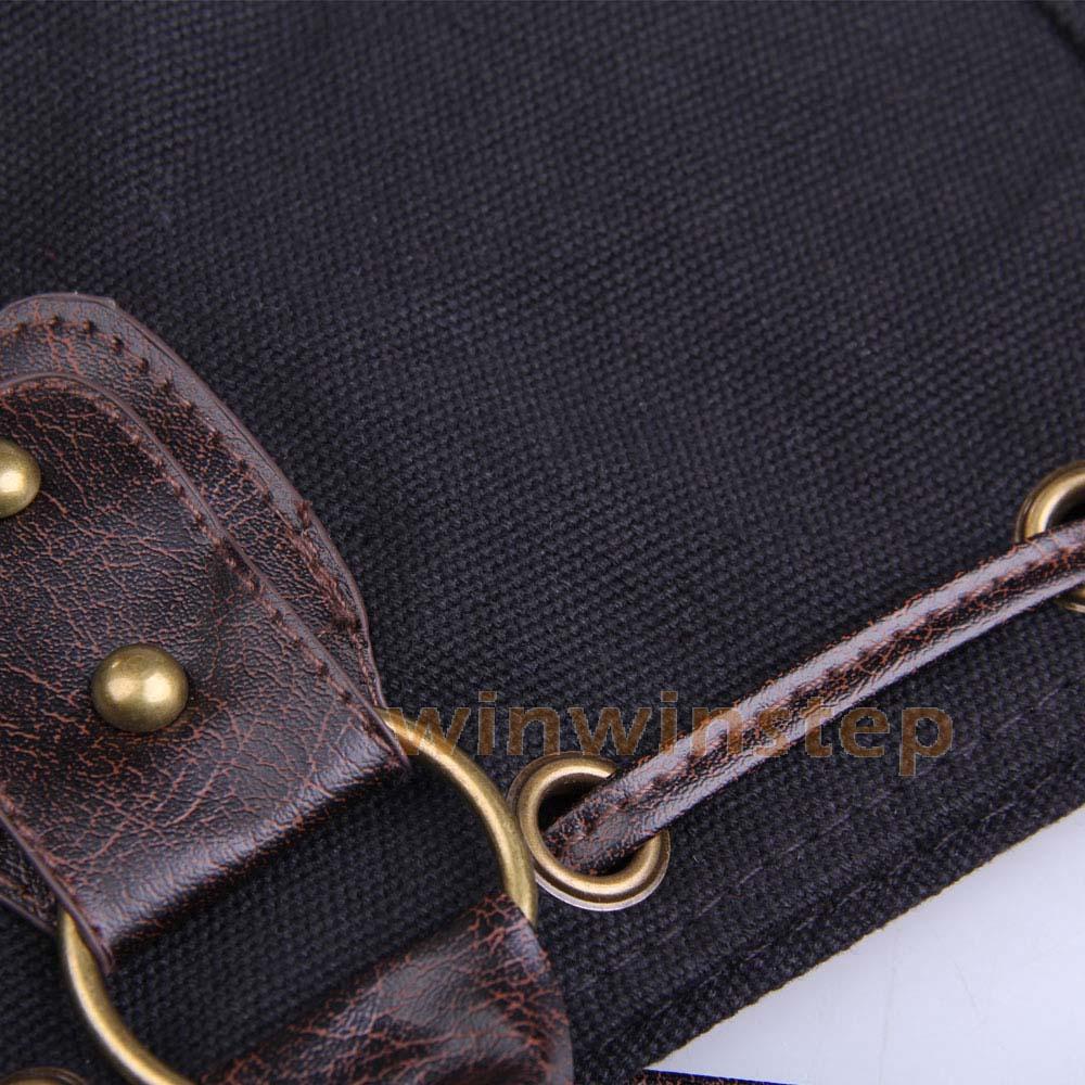 BS#S Korea Style Women Multi-pocket Canvas Cross Body Shoulder Bag