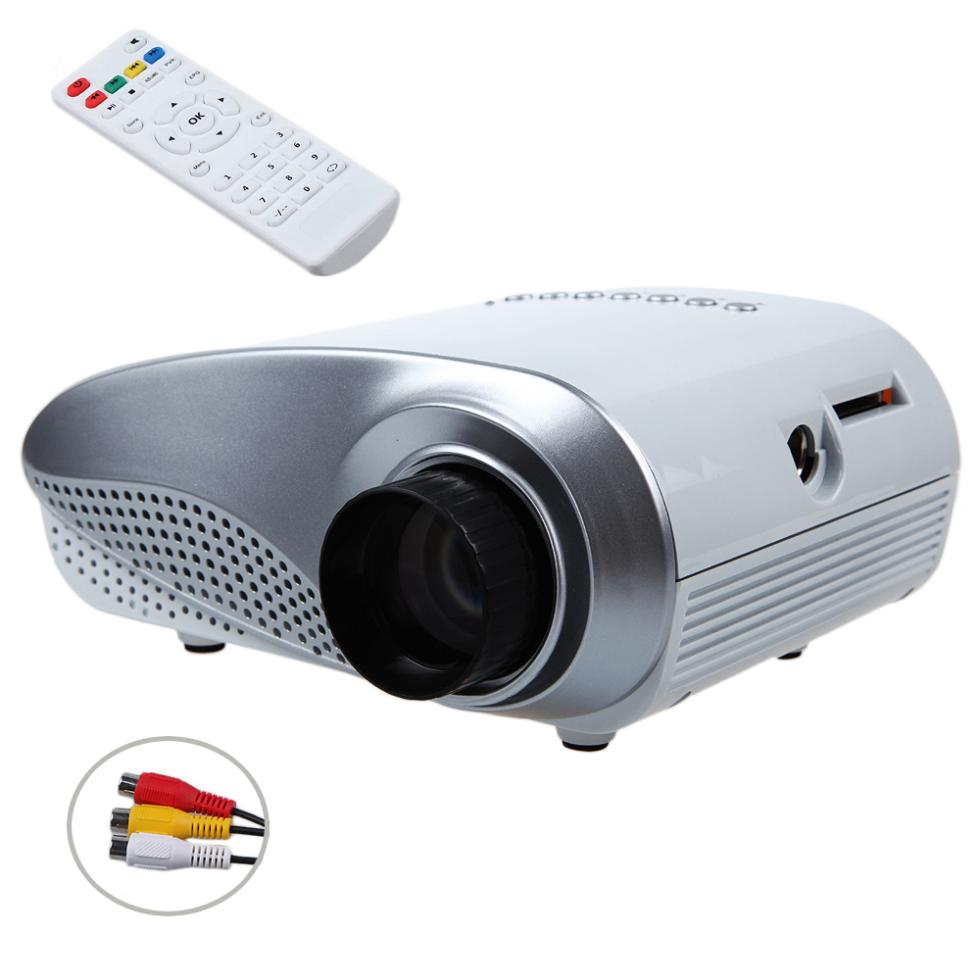 White Mini 1080P HD npoektop LED Portable Projector Home Cinema Support AV TV VGA HDMI Video Games for LED TV 60 inch