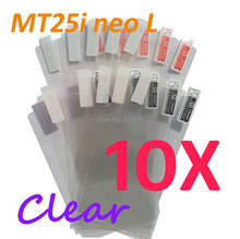 10pcs Ultra Clear screen protector anti glare phone bags cases protective film For SONY MT25i Xperia