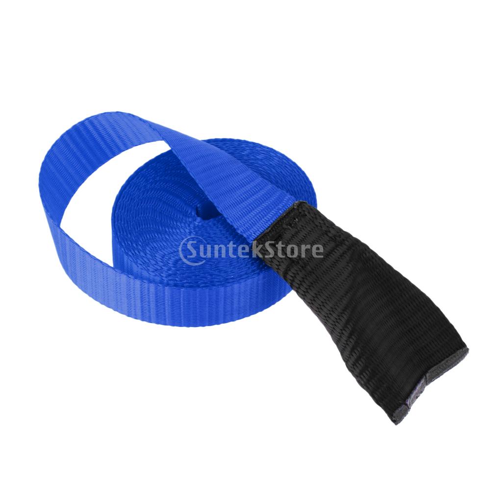 1" Wide Kayak Tie Down Strap Pack Lash Belt Metal Buckle Fabric Protector 