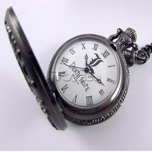 New Hot gift Death Note Pocket watch Quartz Alloy Round Metallic Copper Necklace For Birthday holidays