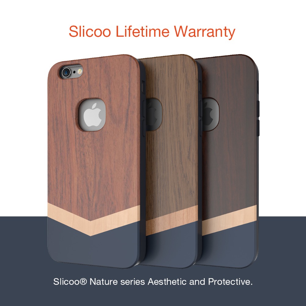 Slicoo Nature Series Well Made Wood Slim Covering Case for iPhone 6 6S 4 7 Mobile
