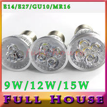 free shipping 1pcs 3pcs cree chip 9W E27 LED Bulbs Light  220V Dimmable Led Spotlights Warm/Natural/Cool White E27 LED downlight
