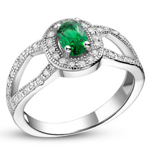 Ruby Blue Green White CZ Diamond Wedding Rings For Women Lovers Best Friends Aliancas De Casamento