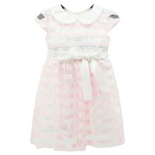 Retail 2016 Kids Baby Girls Princess Tulle Dresses Toddler Short Sleeve Stripe Tutu Dress