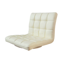 Floor Seating Furniture Modern Chair 360 Degree Rotation Beige Color PU Leather Living Room Meditation Zaisu Gaming Chair Seat