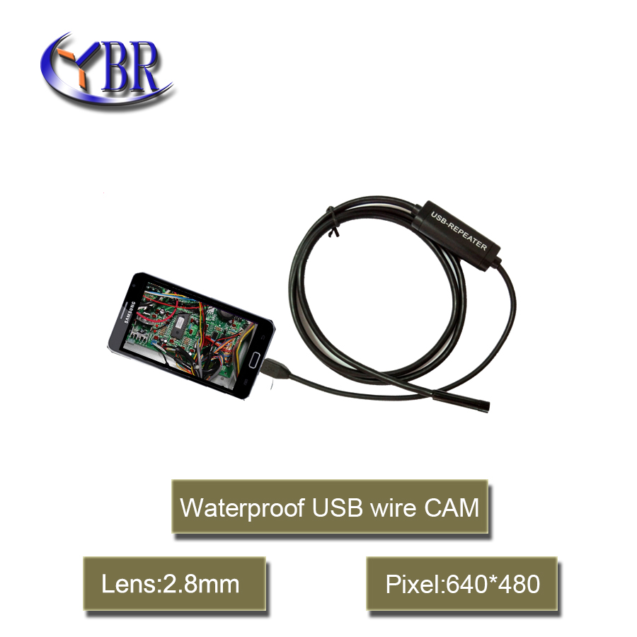 HD 2.8mm 2M Focus Camera Lens USB Cable Waterproof 6 LED Android Endoscope CMOS Mini USB Endoscope Inspection Camera Mirror GIFT