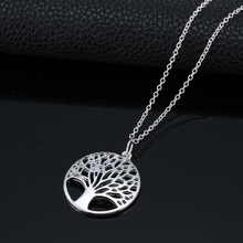 Hot Sale Trendy Silver tree of life choker necklace wishing tree jewelry everyday design pendant & necklace simp
