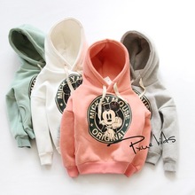 Casual boys girls sport hoodies cartoon sweatshirt children clothes baby kids coat jacket clothing 4 colors Autumn plus velvet