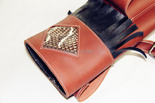 Longbowmaker Wonderful Handmade Black Cow Leather Arrows Back Quiver CQ13