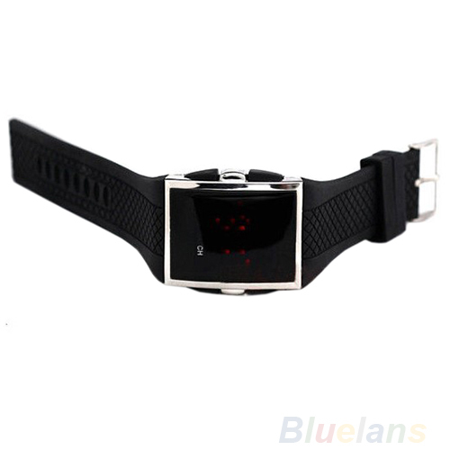 Men Women Casual Unisex White Black LED Digital Sports Wrist Watch Wristwatch Date Clock 1D4J