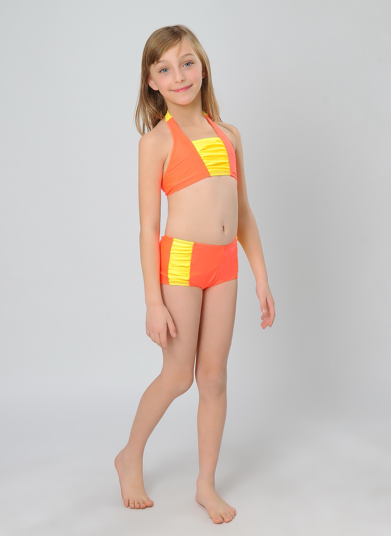 2015 Promotion Girls Swimwear Kids Swimming Set Two Piece ...