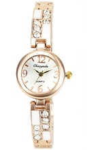 3 Color Crystal Stainless Steel Women Necklace Watch Ladies Chain Bracelet Quartz Wrist Watches
