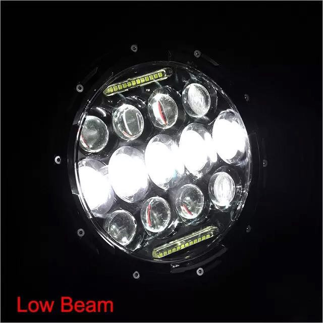 Fashion Design One Set 2pcs 7inch LED Headligth+DRL For Jeep 75W 6750LM High Lumens Excellent Fitment Auto Lamp Free Shipping 11