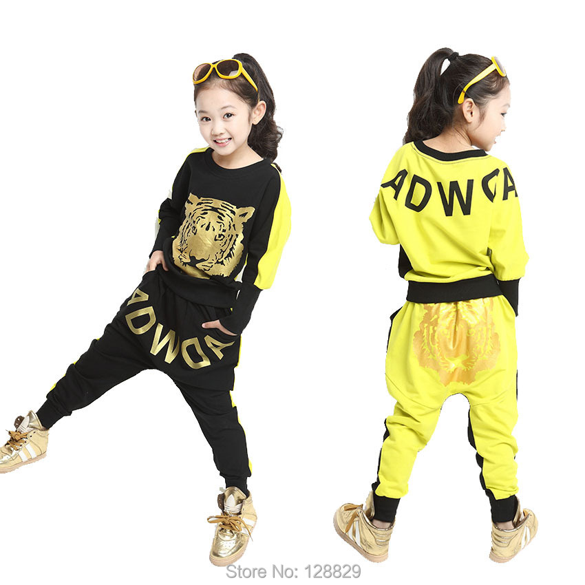 Male female child spring and autumn personality child sports set big harem pants Male female child spring and autumn personality child sports set big harem pants