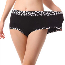2016 Sexy Lingerie Briefs Women bamboo Stone Pattern women’s Panties Plus Size 6XL 100kg Tall waist Big size Mother Underwears