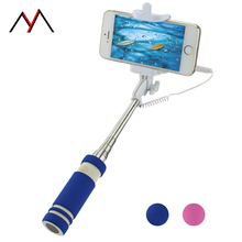LT HOT 2015 Wired Selfie Sticks Handheld Monopod Built-in Shutter Extendable Photo For iPhone Samsung Smartphone Phones Camera