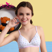 WoFee Young Girls Cotton 5/8 Thin Cups Spaghetti Straps Breathable Training Bras Without Rims B0723