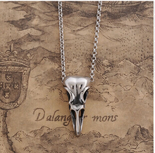 2015 New Gothic jewelry,Titanium steel bird skeleton pendant necklace Cool punk vintage jewelry for men,long sweater chain,2239