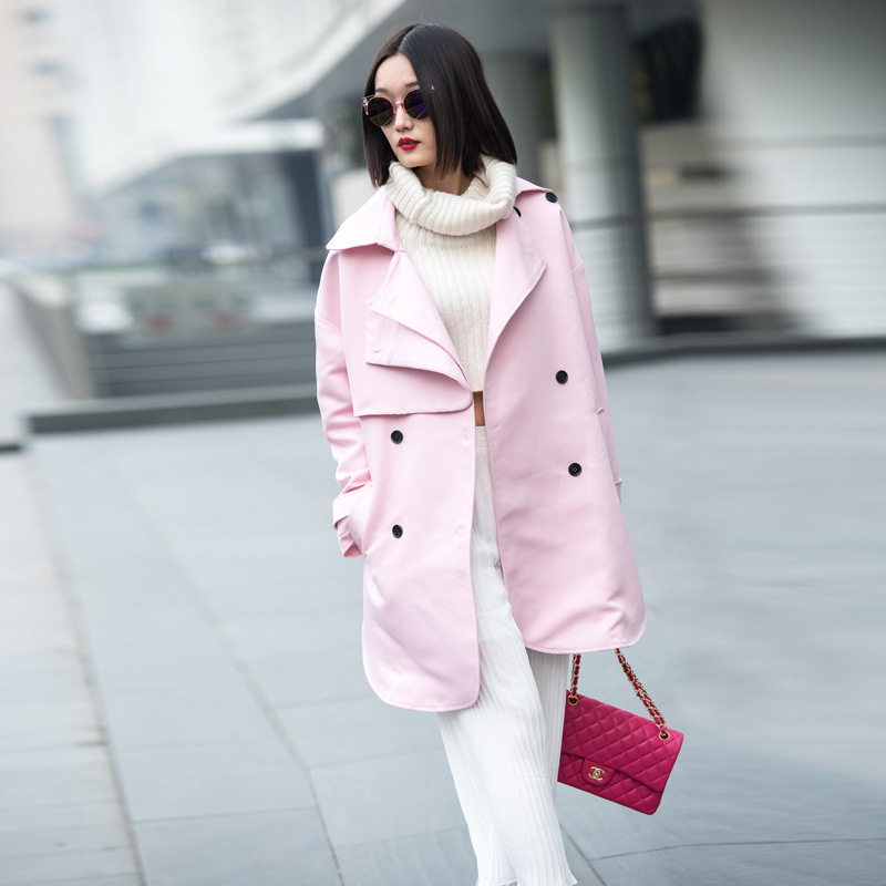 The European station YIGELILA in the spring of 2015 new original exclusive major suit fashion slim pink coat 9263