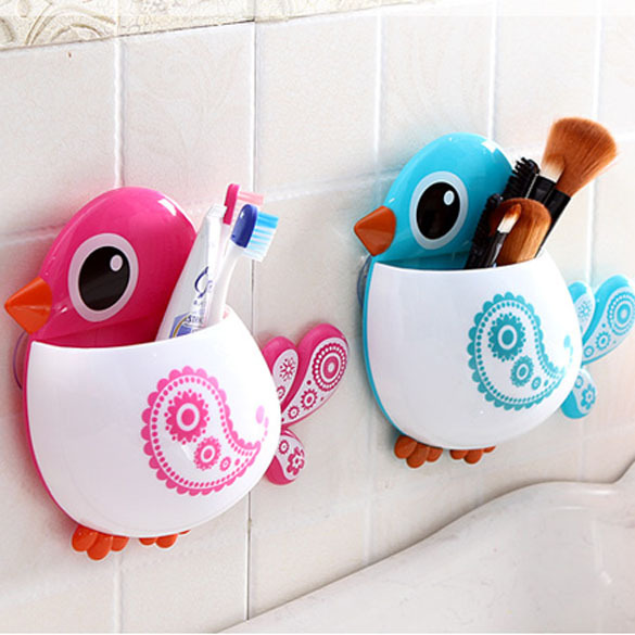 Creative-Bird-Pattern-Suction-Cup-Toothbrush-Holder-House-Storage-Tool ...