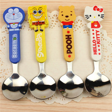 Children Feeding Cartoon Movie Characters Stainless Steel Spoon Soup Coffee Spoon Dinnerware For Kids