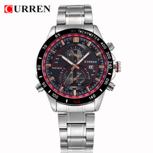 Superior de la venta! CURREN hombres de la marca deportes Relojes hombres militares Relojes de pulsera ocasional de acero lleno Men Watch impermeable Reloj Relojes