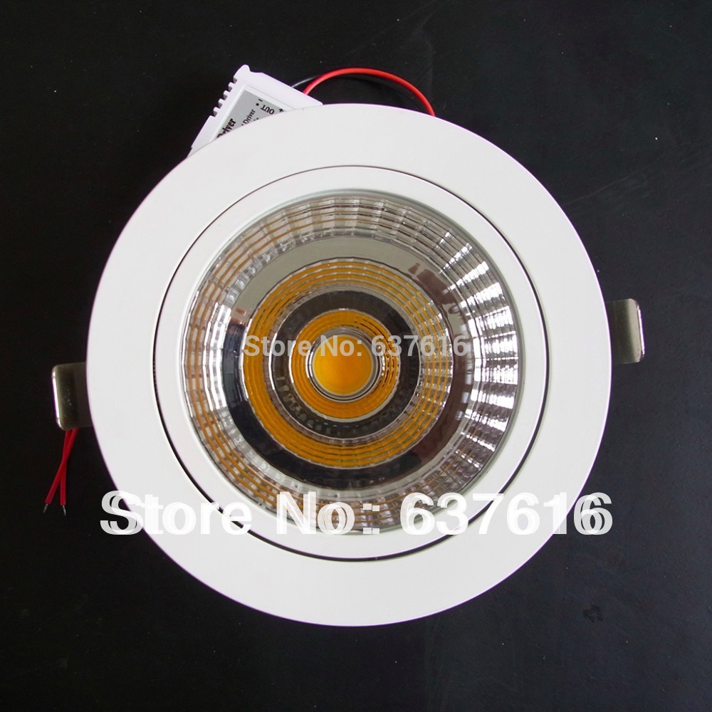 Free shipping!6pcs/lot 15W recessed COB LED Ceiling Light white color ...