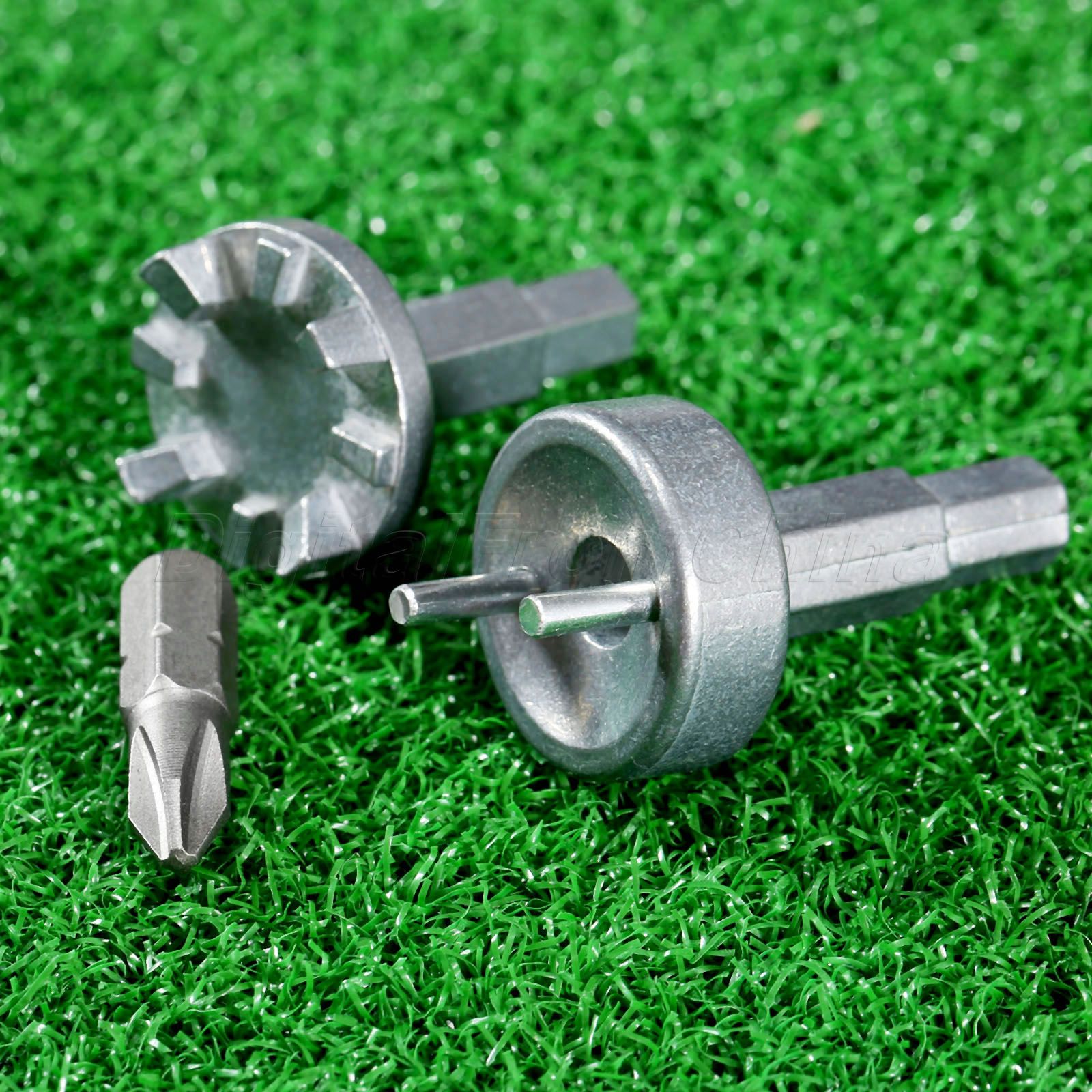 Black (Material ABS, steel ) Golf Spike Ratchet Style Handle Wrench Tool Bits Golf Ratcheting