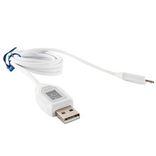Hot 1M Micro USB Charging Data Cable Safety LCD Display Smart Voltage Electric Cable Free shipping