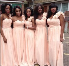 Cheap Beach Summer Plus Size Bridesmaid Dresses Under $100 A Line Floor Lerngth Chiffon Maid Of Honor Dresses For Weddings
