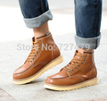 New 2014 Winter/Spring Men Shoes Leather Waterproof Snow Fur Ankle