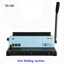Free shipping by DHL ,A4 Wire binding machine TD-130, Small machine Big capacity.Easy Operation