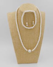 Newest Fashion Pearl beads Necklace Hot Wholesale fashion Simulated-pearl Collar Necklace jewelry sets