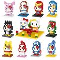 Hello kitty Action Figures Toys hellokitty Mini Model Diamond DIY 3D Bricks Education Toy Child gift