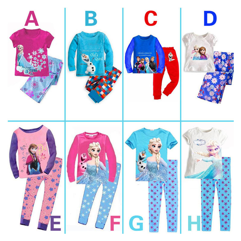 New Fashion Girls Pajamas set 100 Cotton Baby girls Cute Autumn Winter Pajamas Kids Sleepwear Long