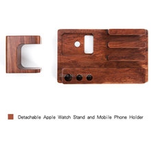 100 RoseWood Multi i Watch PHONE 6S 5 Stand Charge Station Docking Bracket Phone Holder For