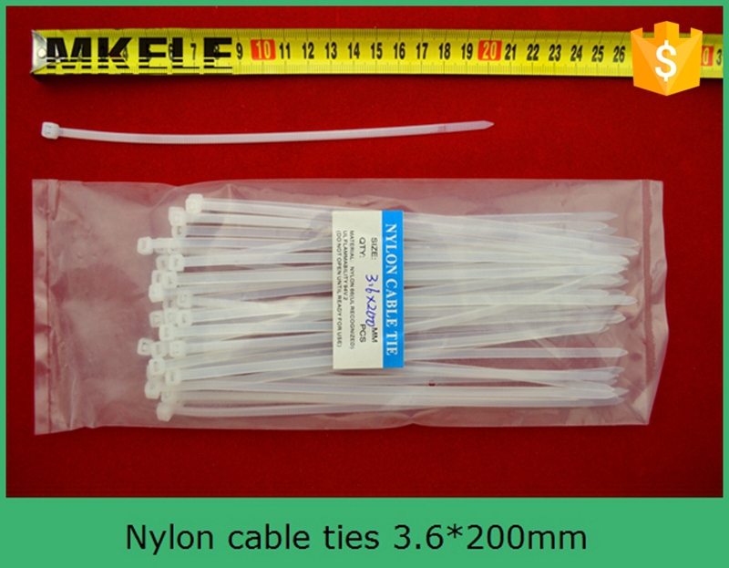 Hot Sale Self Locking Nylon Cable Tie MKCT 3 6 200 Factory Direct 100Pcs Bag