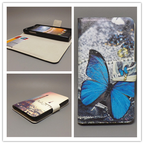 New Ultra thin Flower Flag vintage Flip Cover For Sony Xperia E1 D2005 D2105 D2114 Cellphone