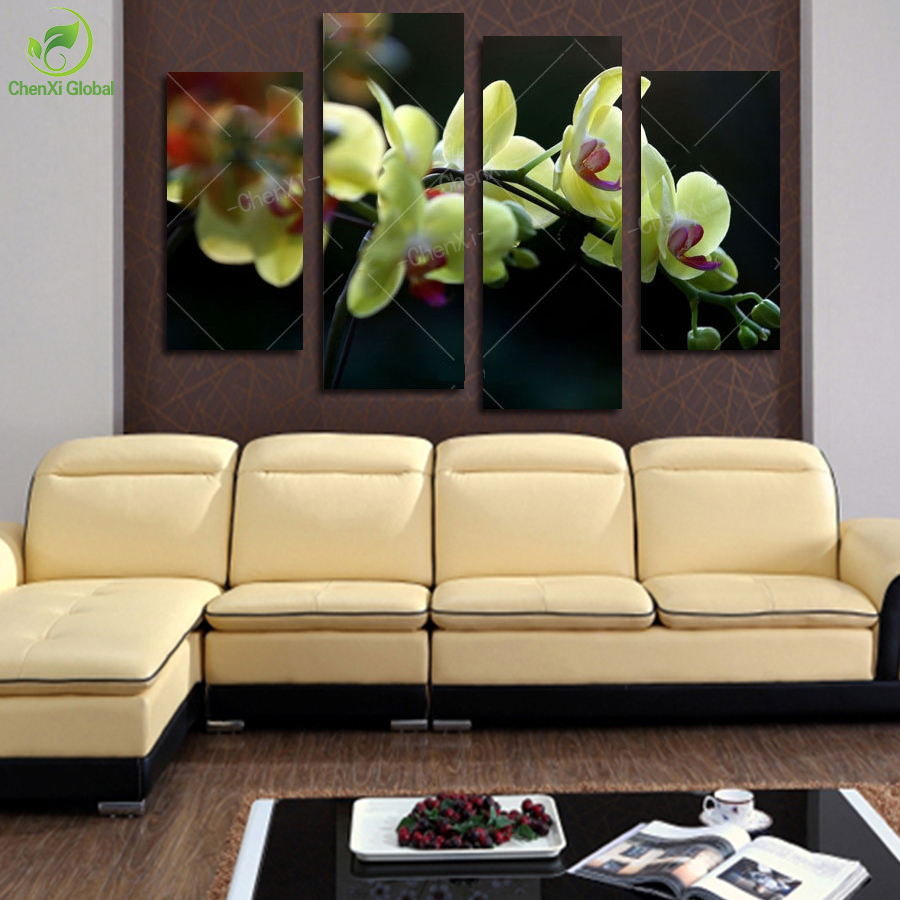 Online kopen wholesale framed painting yellow flowers uit china ...