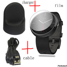 Wireless Cradle Charger Charging Dock Adapter Tempered Glass Screen Protector for Motorola Moto 360 Guard Film