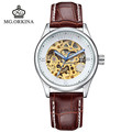 2016 HOT ORKINA Brand Belt Automatic Mechanical Watch Keel Hollow Fashion Business Watch Waterproof luxury watch