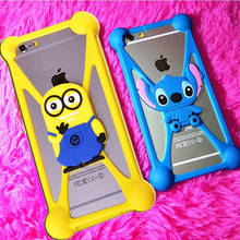 Universal Anti-Shock Silicone Phone Bag Case For GoClever Quantum 2 400 Cartoon Cover for All Mobile Phone 3.7 ~ 6.0 inch