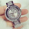 5 Color Top Woman luxury watch crystal dial rotating stainless steel strap Japanese quartz dress clock