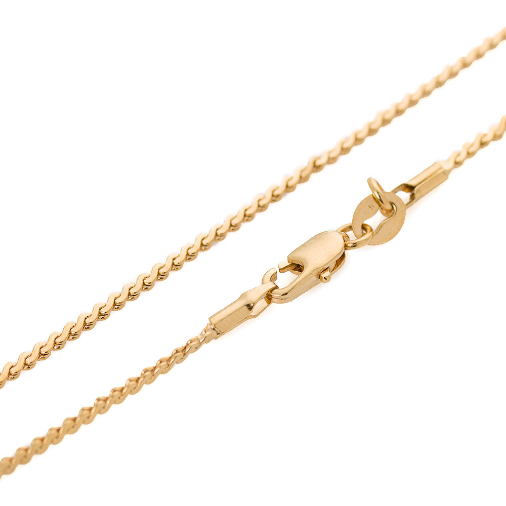 Polished Italian style 45cm 18K real gold plated solid figure eight 8 gold chain women 18