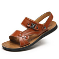 New Arrive 2017 Summer Shoes Fashion Men Leather Sandals Ankle Strap Beach Shoes Men Casual Slippers