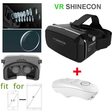 2016 SHINECON Plastic Version Virtual Reality 3D Smart Glasses Google cardboard HD VR Glasses + Bluetooth Wireless Mouse gamepad