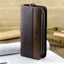 Large Capacity Baellerry Brand Business Men Clutch Wallet High Grade PU Leather Alligator Men Clutch Bag