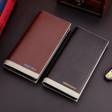 2015 Famous brand men wallet male genuine leather patchwork fashion purse carteira masculina with car holder